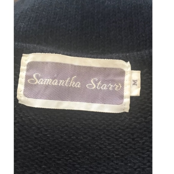 VTG Samantha Starr Angora Black Sequin Sweater Med - Picture 5 of 8